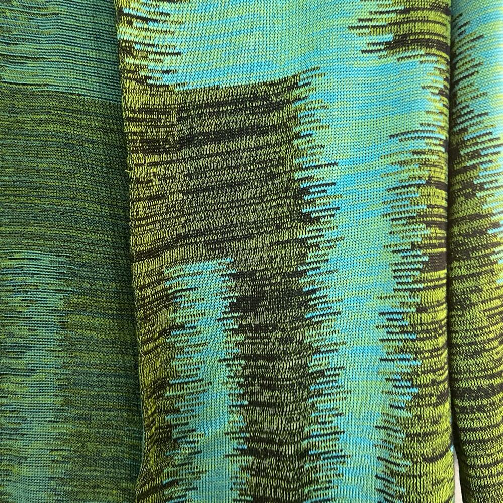 Misook Women's Size Medium Green Patterned Acryli… - image 7